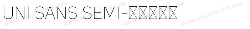 Uni Sans Semi字体转换